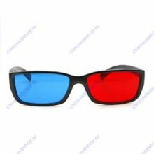 Анаглифные 3D очки в пластиковой оправе с синим и красным светофильтрами 00175382
